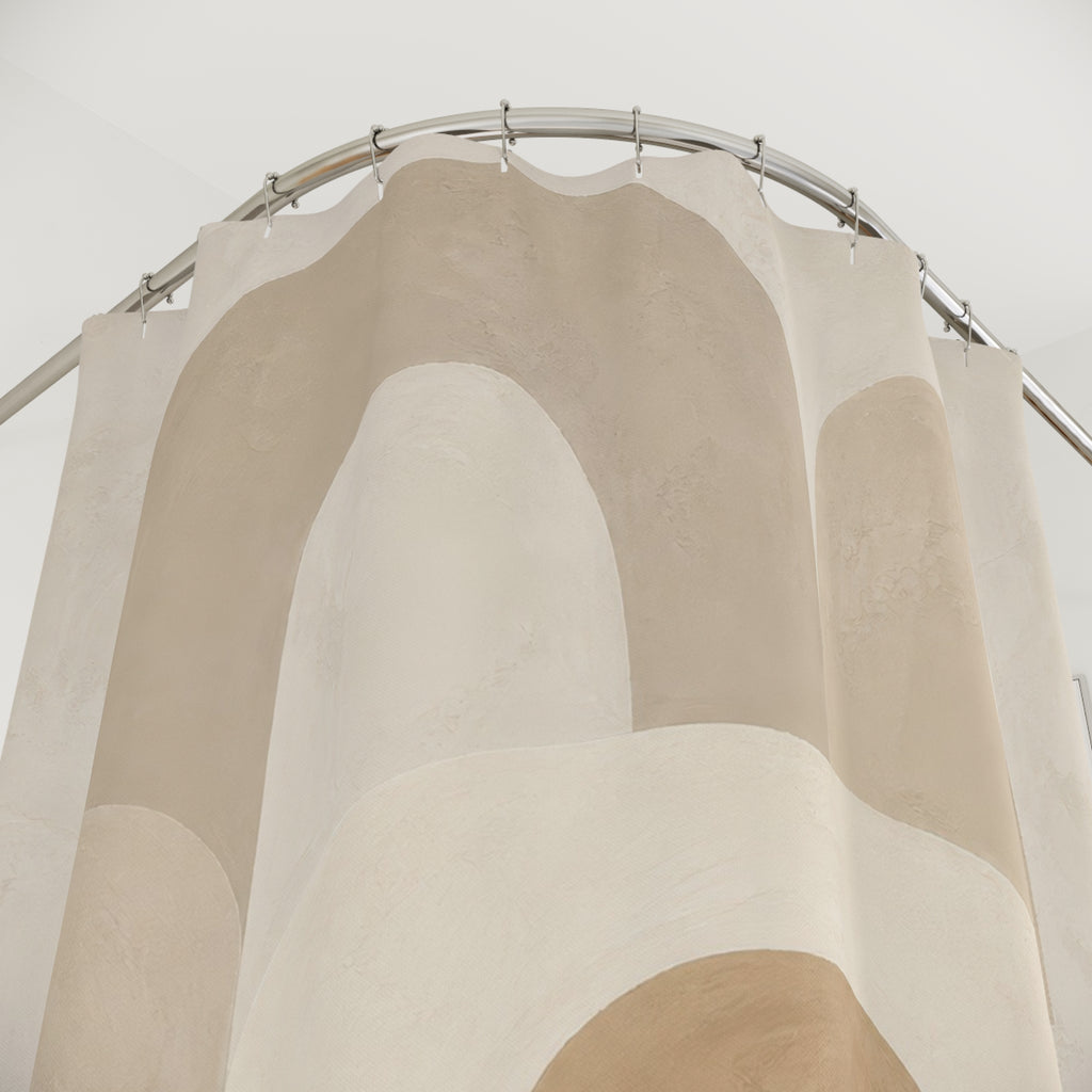 Beige Cream Arch Shower Curtain