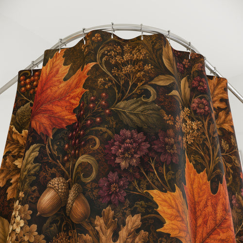 Autumn Leaves Shower Curtain: Fall Botanical