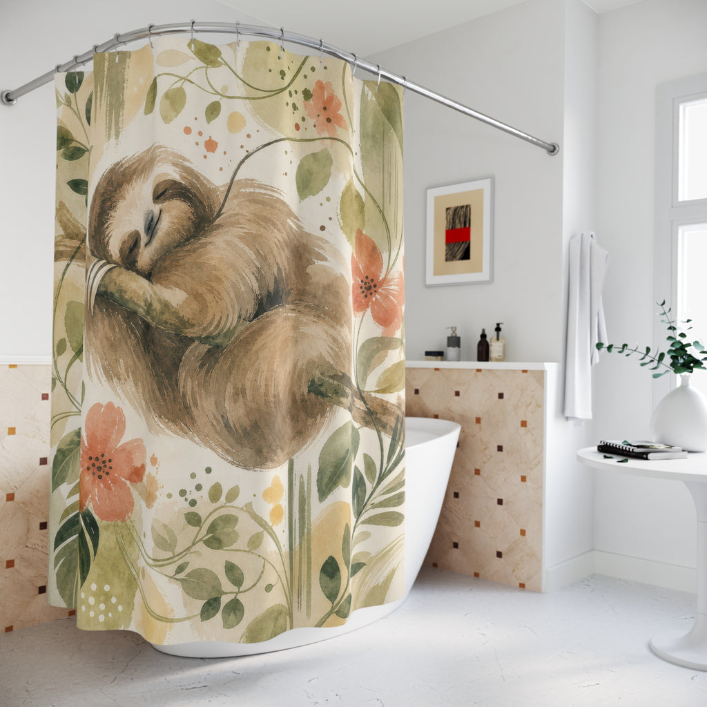 Sloth Tropical Shower Curtain