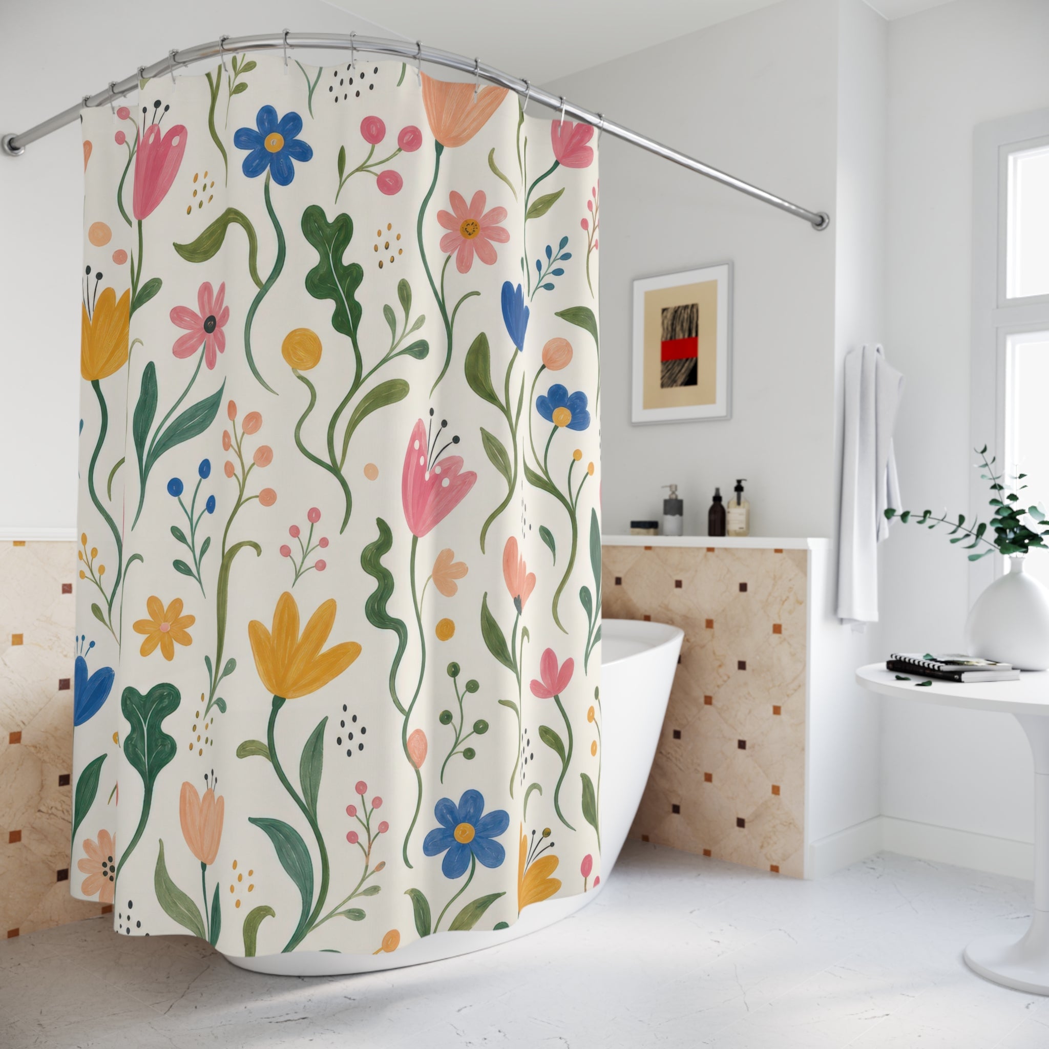 Colorful Wildflower Shower Curtain