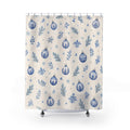 Blue Ornament Christmas Shower Curtain