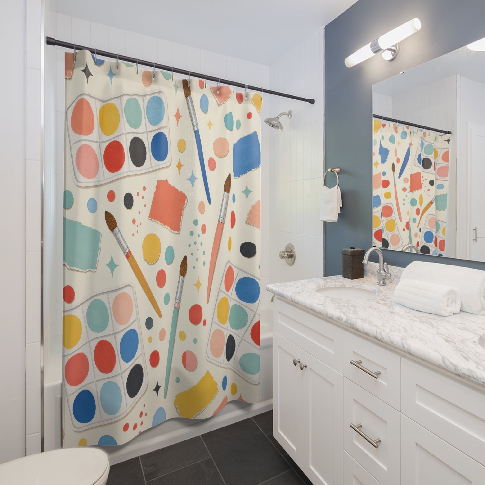 Kids Art Shower Curtain