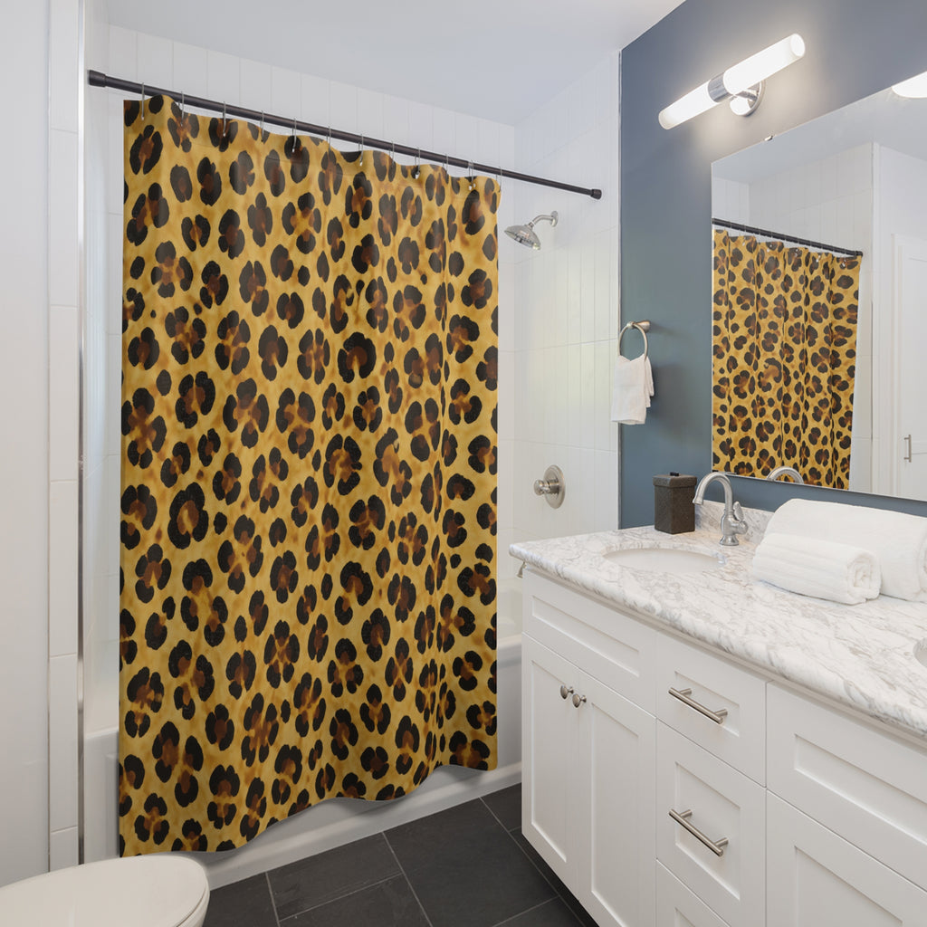 Classic Tawny Leopard Print Shower Curtain