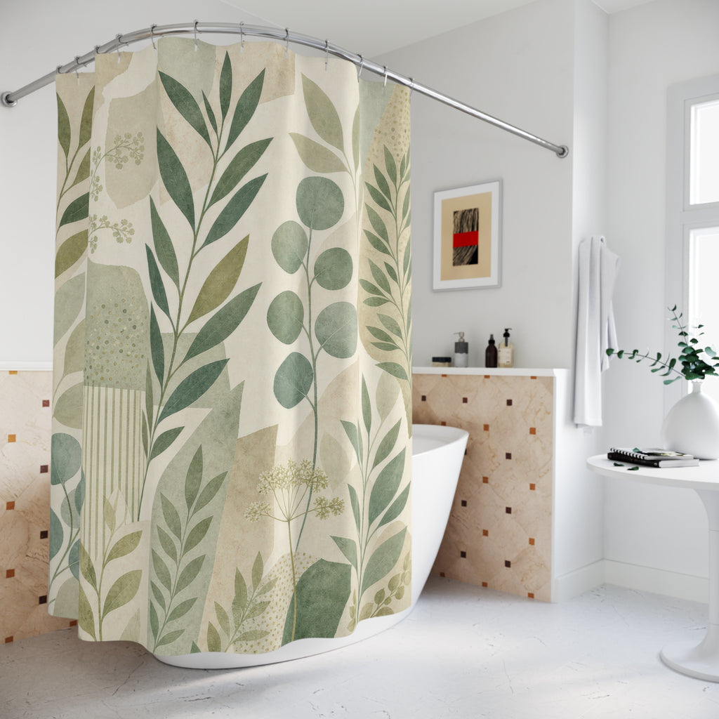 Layered Garden Collage Shower Curtain
