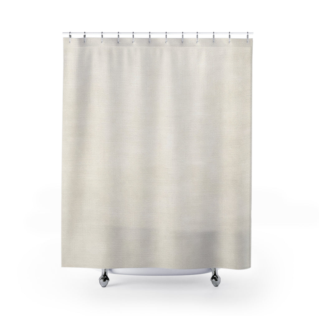 Off White Textured Shower Curtain — Ivory Cream