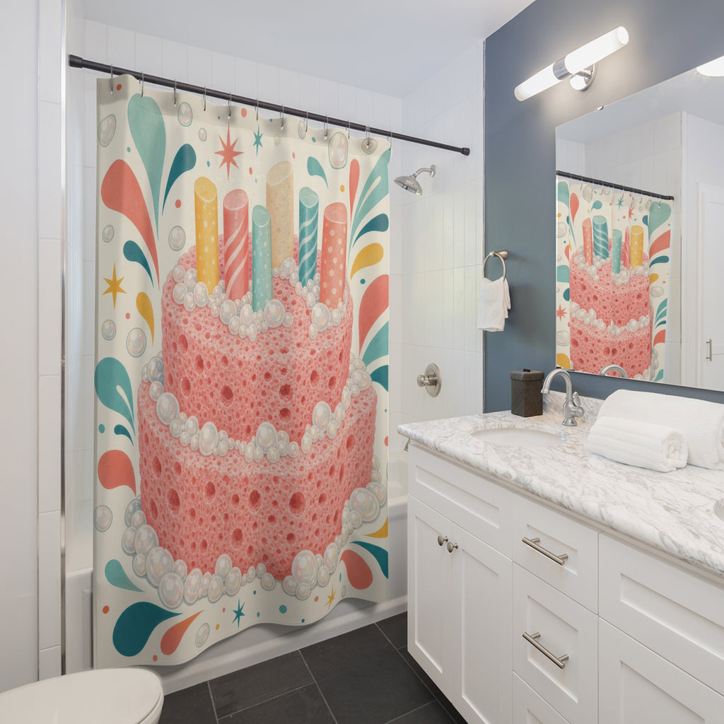 Pink Cake Shower Curtain