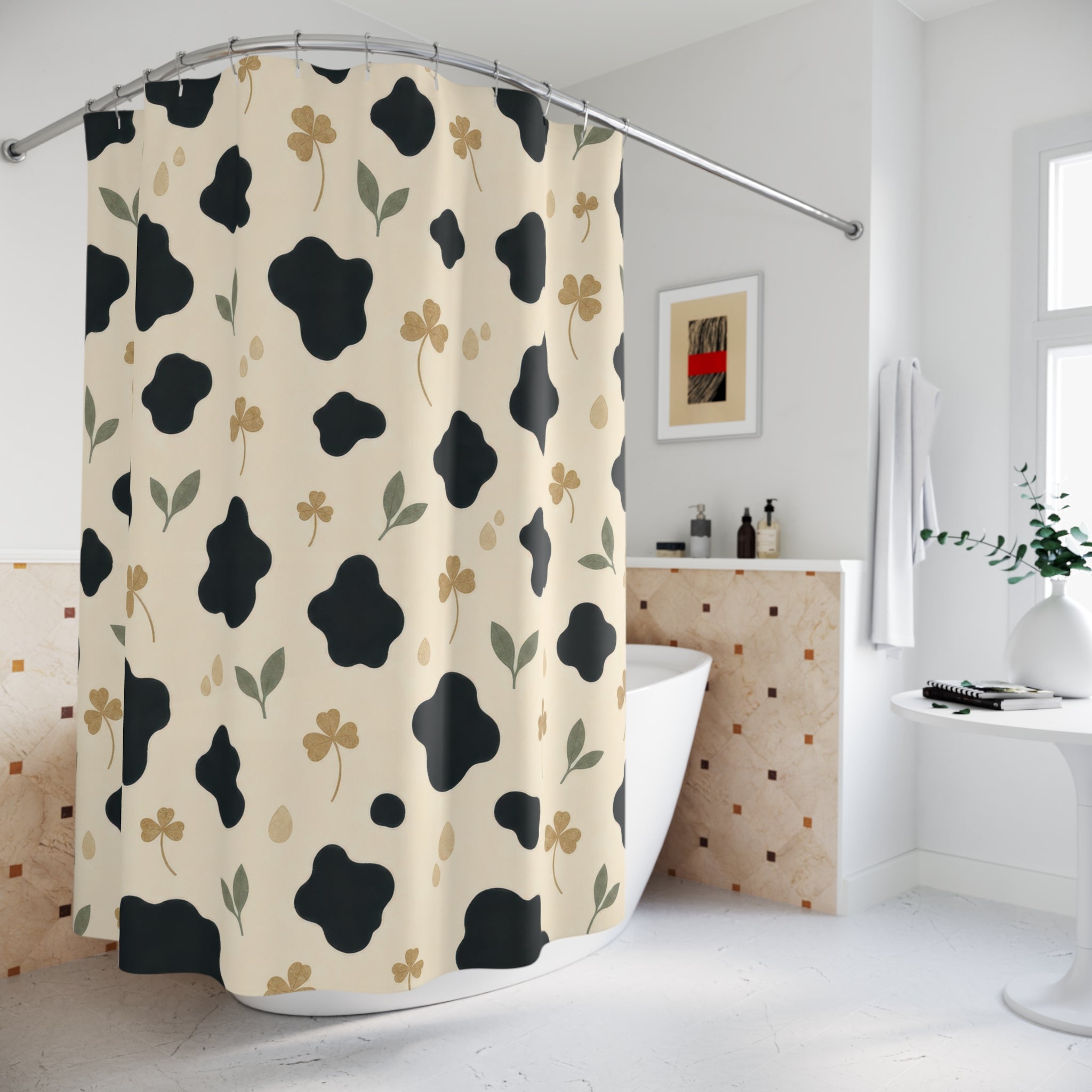 Cow Print Shower Curtain