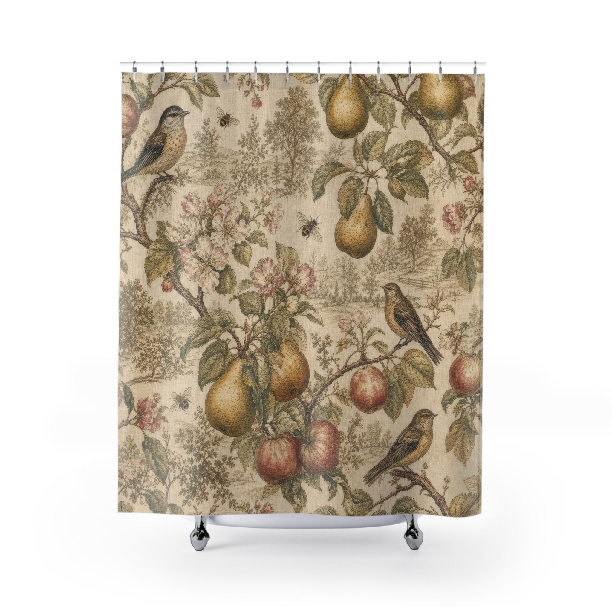 Orchard Toile Shower Curtain