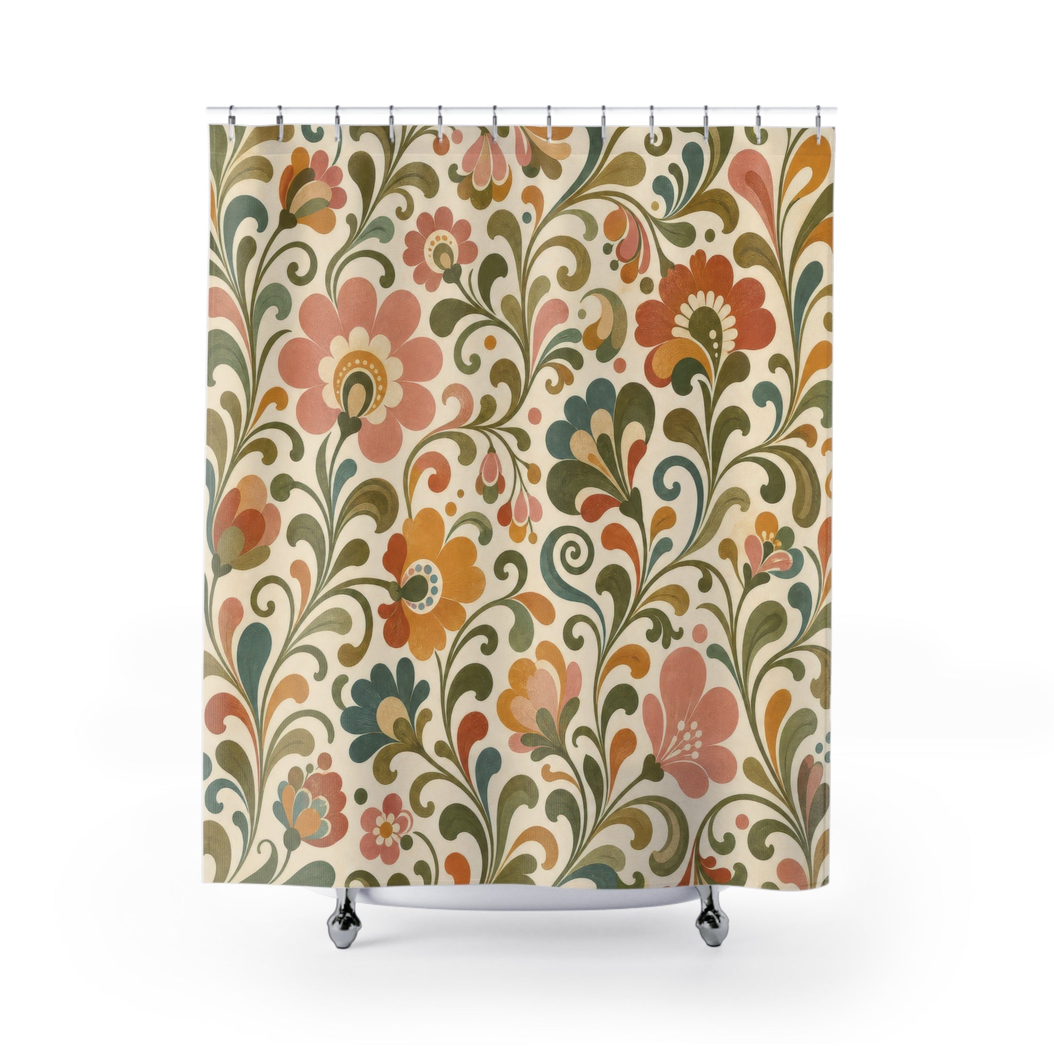 Boho Botanical Shower Curtain