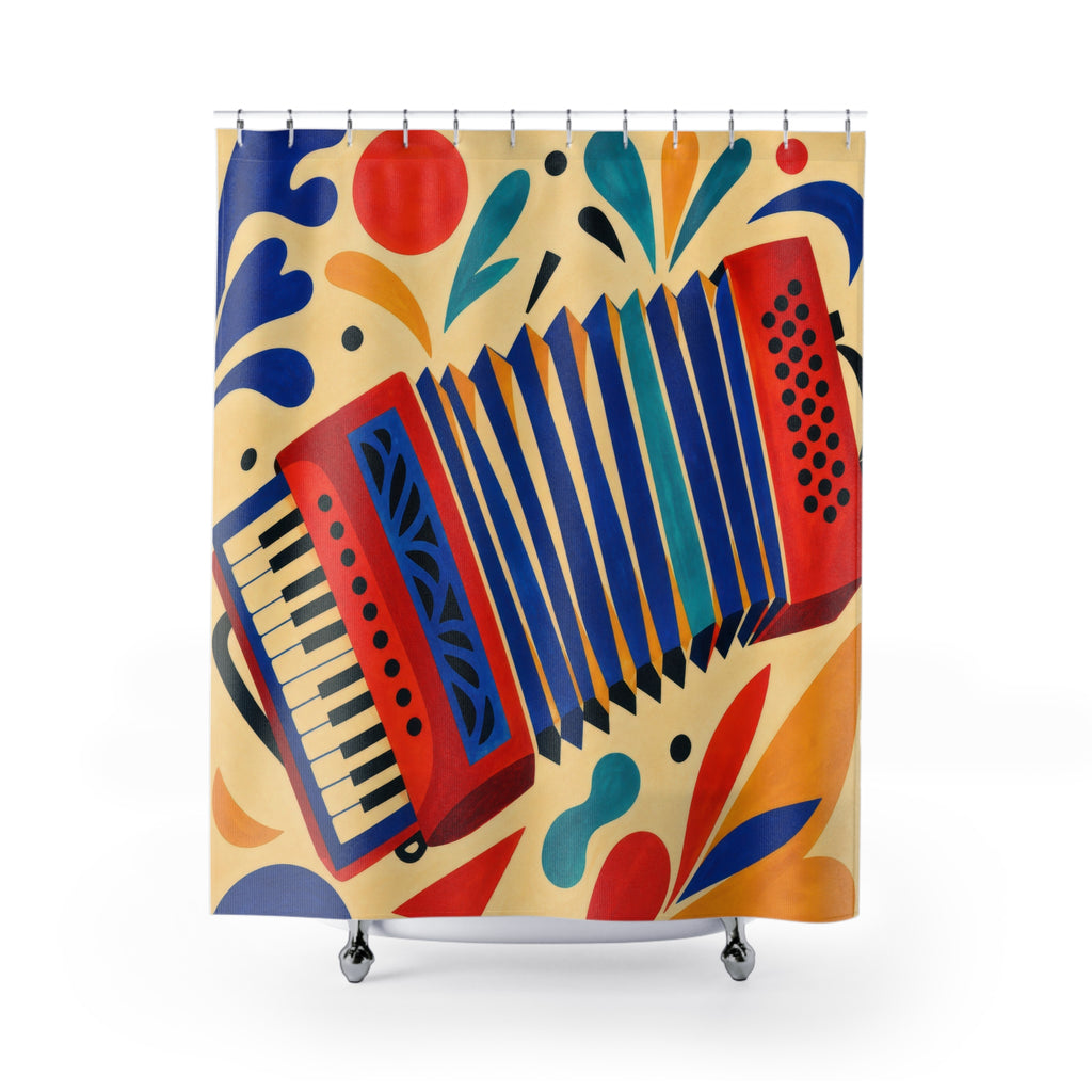Fauvist Accordion Color Collage Shower Curtain
