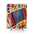 Fauvist Accordion Color Collage Shower Curtain