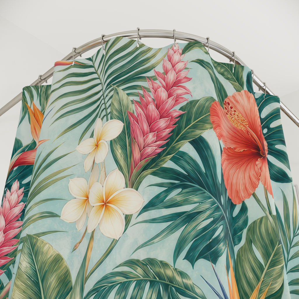 Tropical Hibiscus Shower Curtain