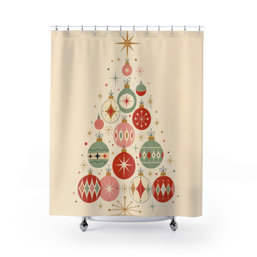 Vintage Christmas Shower Curtain
