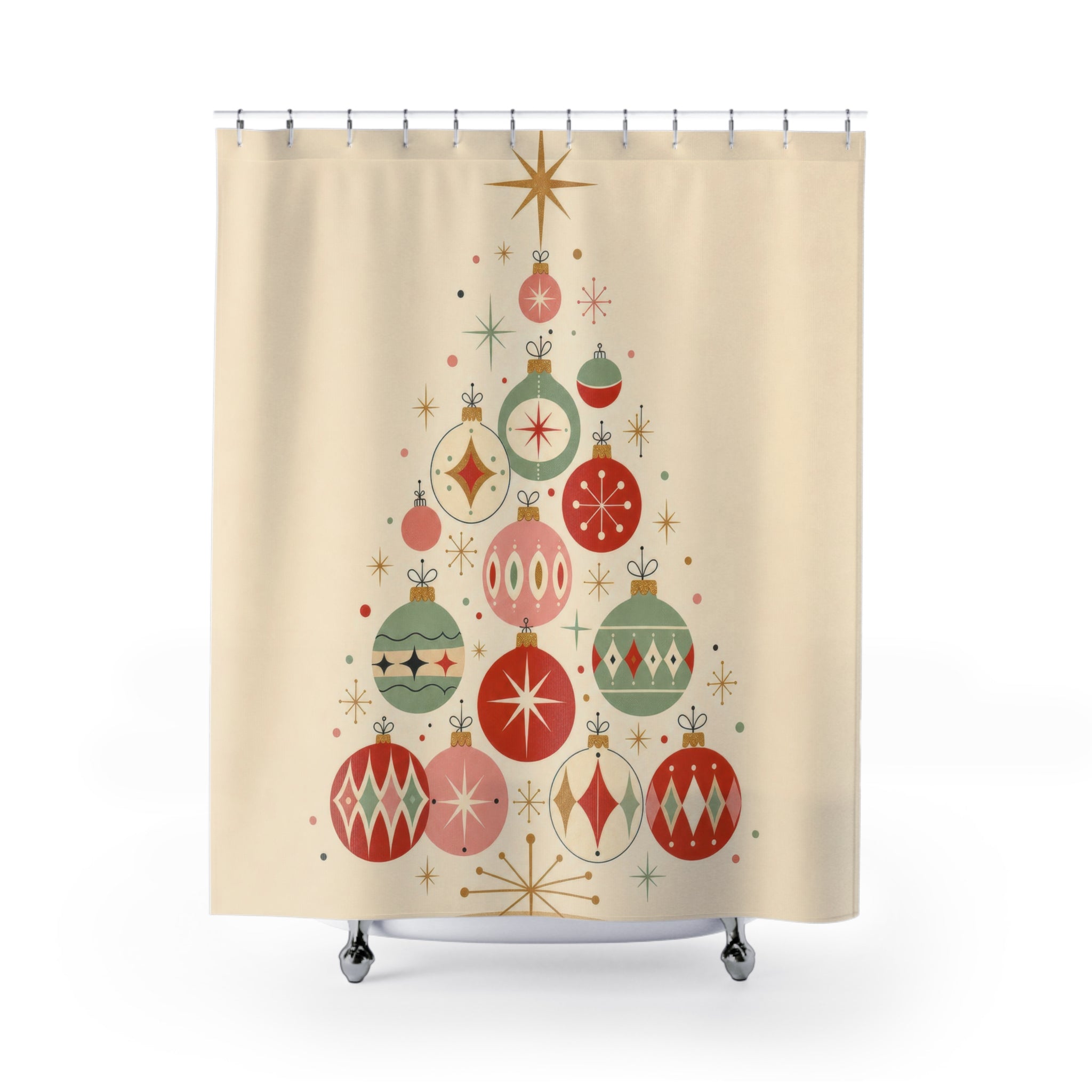Vintage Christmas Shower Curtain
