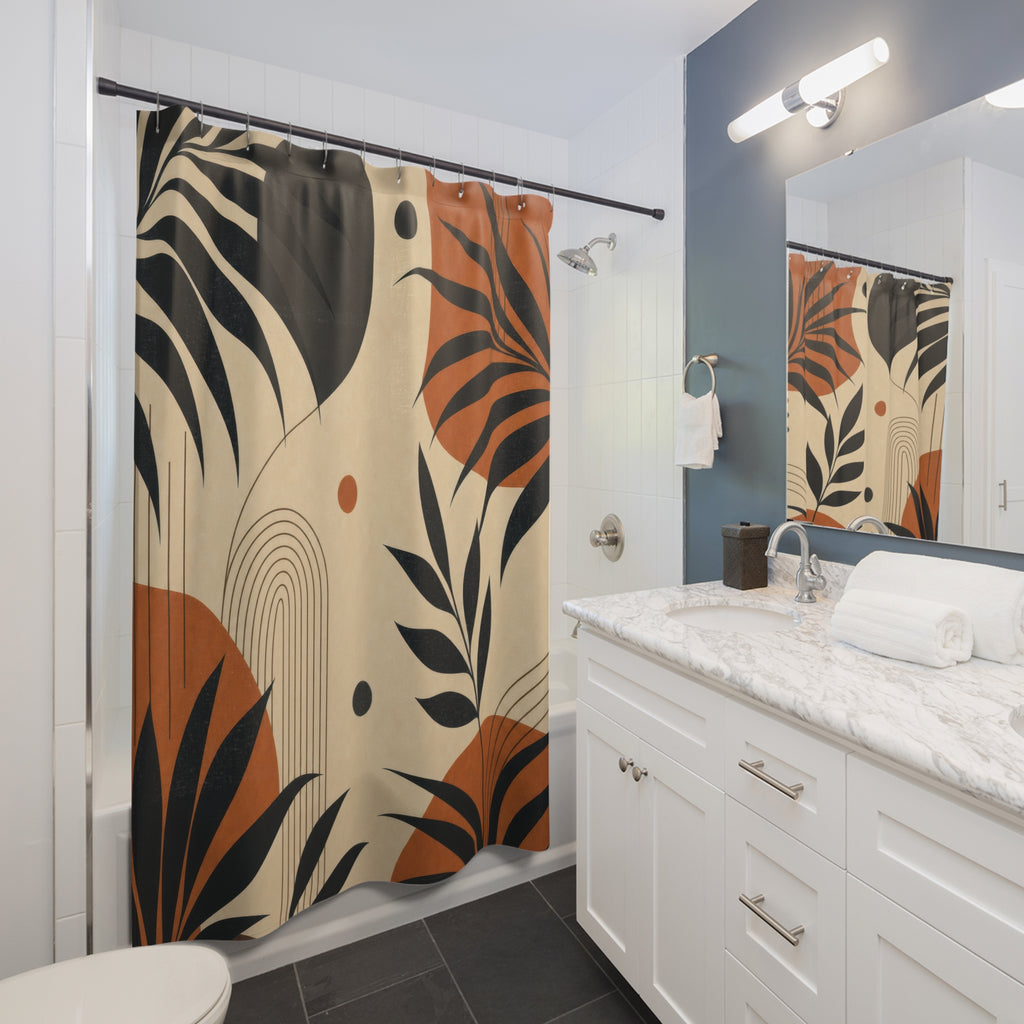 Black Copper Shower Curtain: Black Shower Curtain