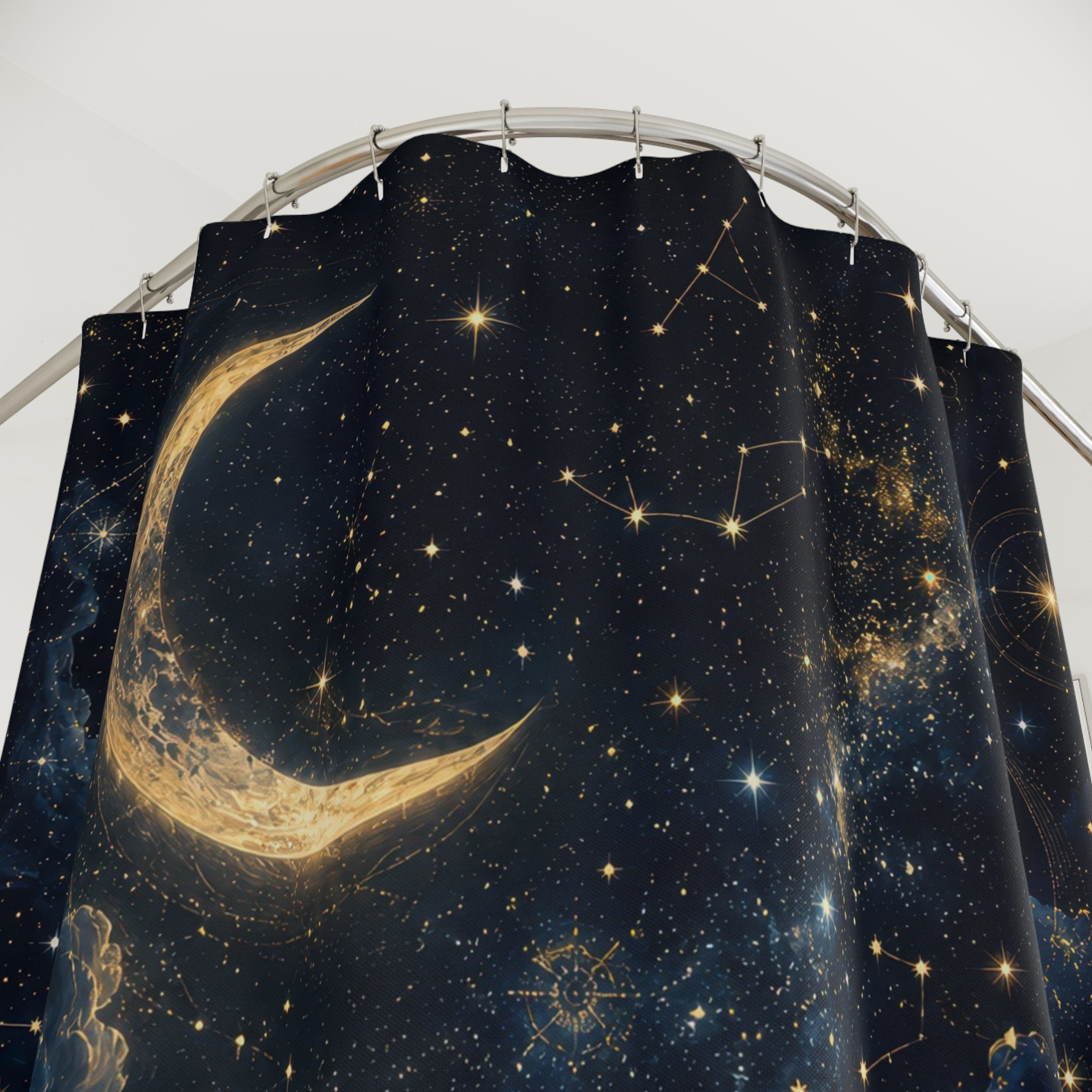Celestial Shower Curtain: Starry Night Sky