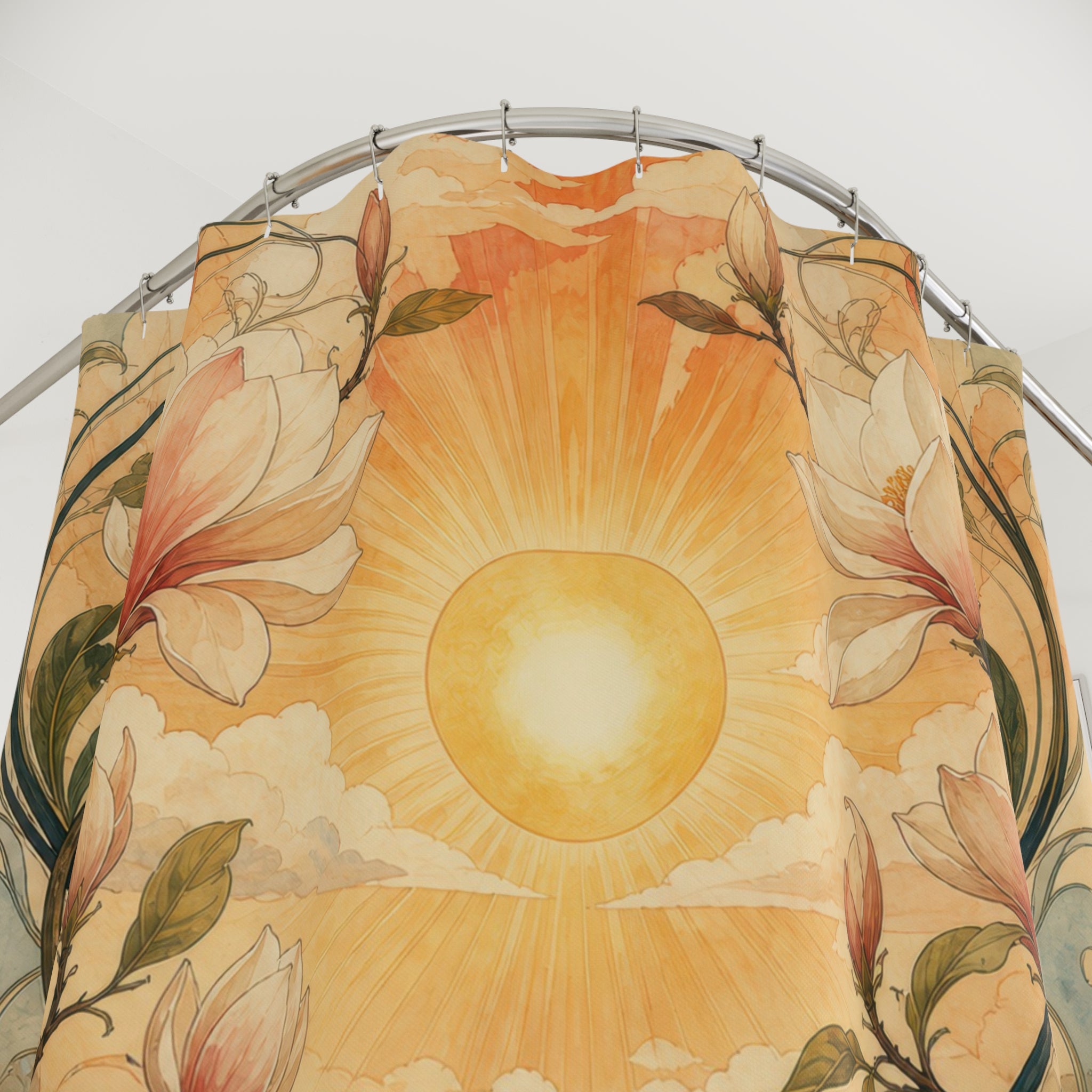 Art Nouveau Magnolia Sunrise Shower Curtain