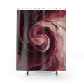 Burgundy Marble Spiral Shower Curtain