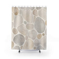 Off White Pebble Stone Look Shower Curtain
