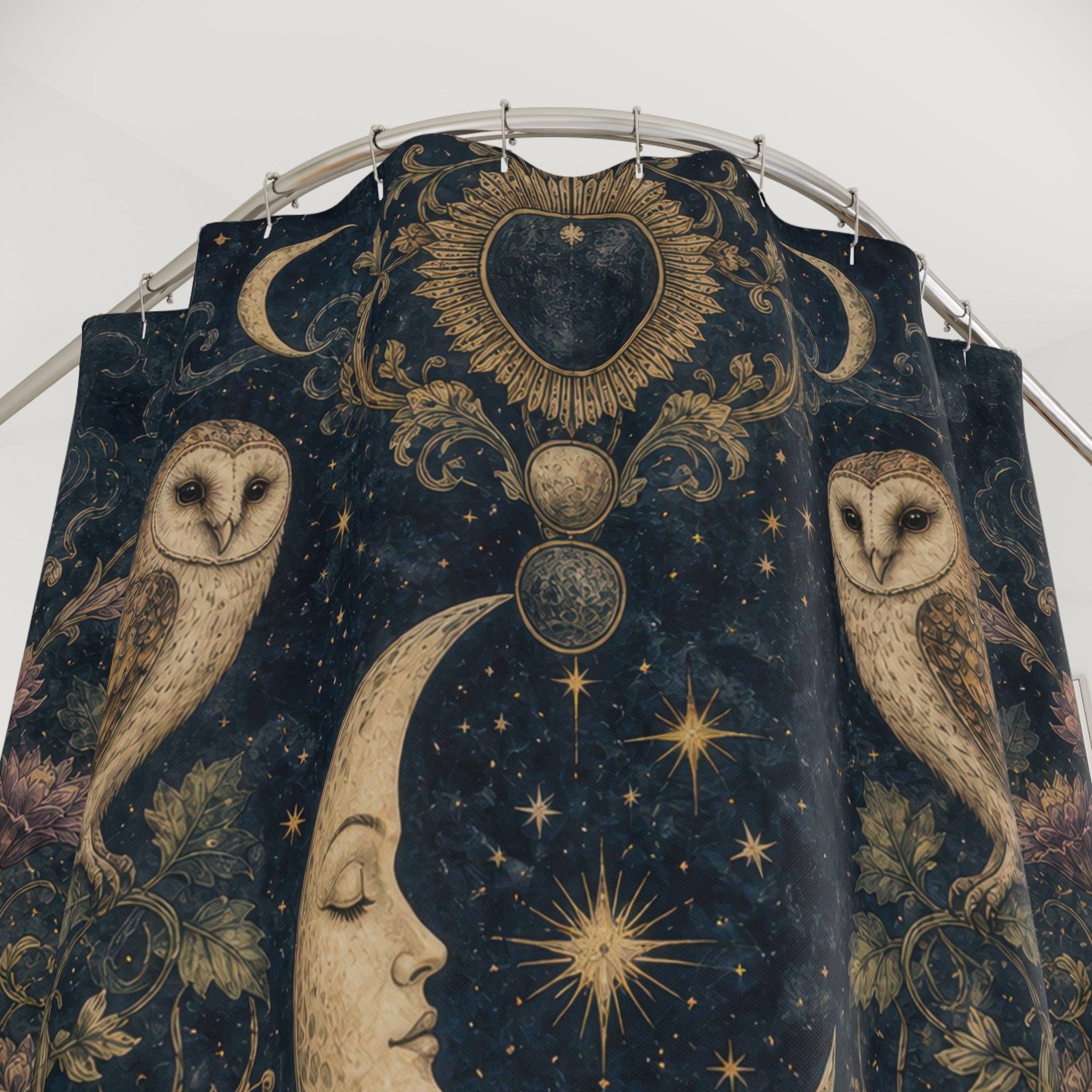 Celestial Moon Shower Curtain
