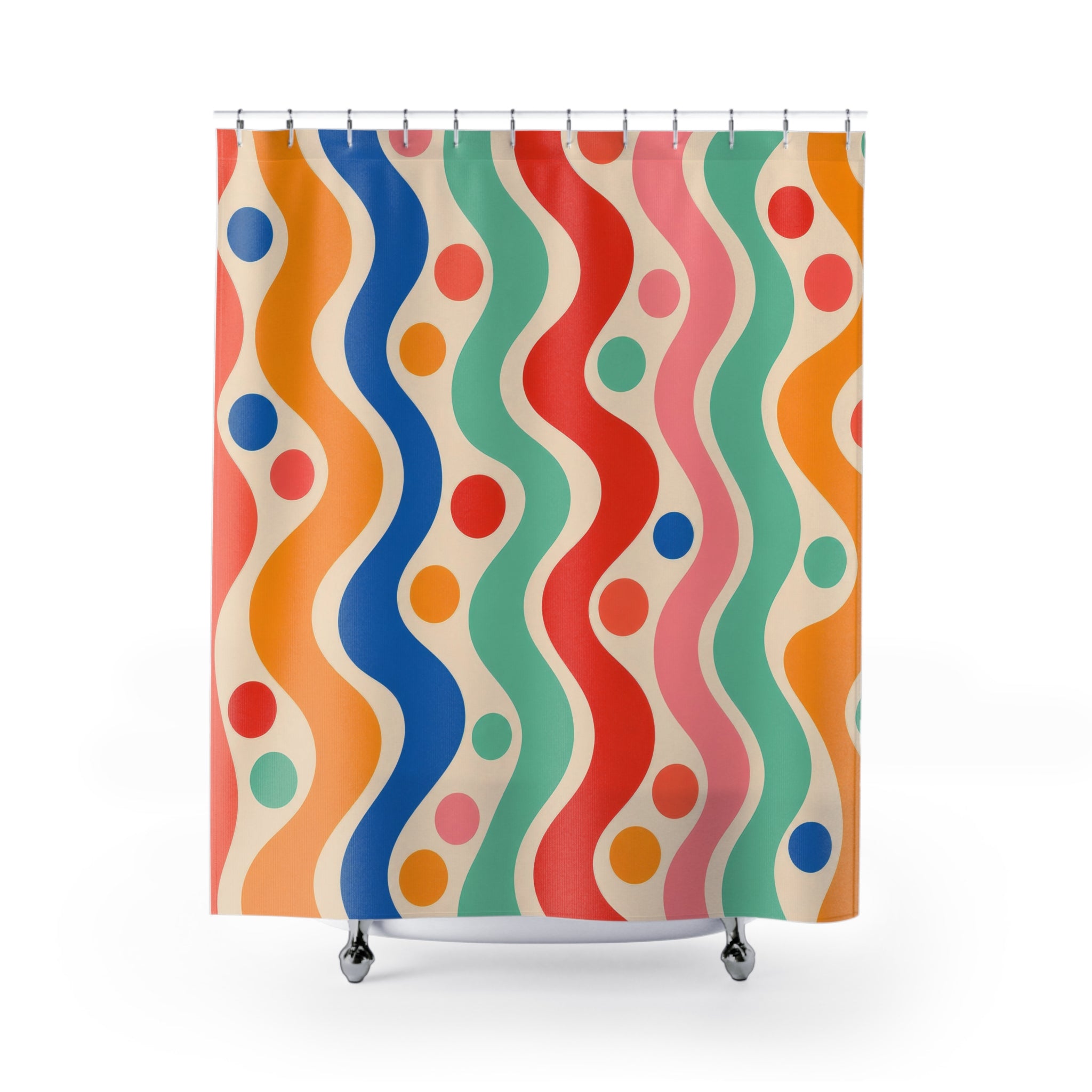 Colorful Stripe Shower Curtain
