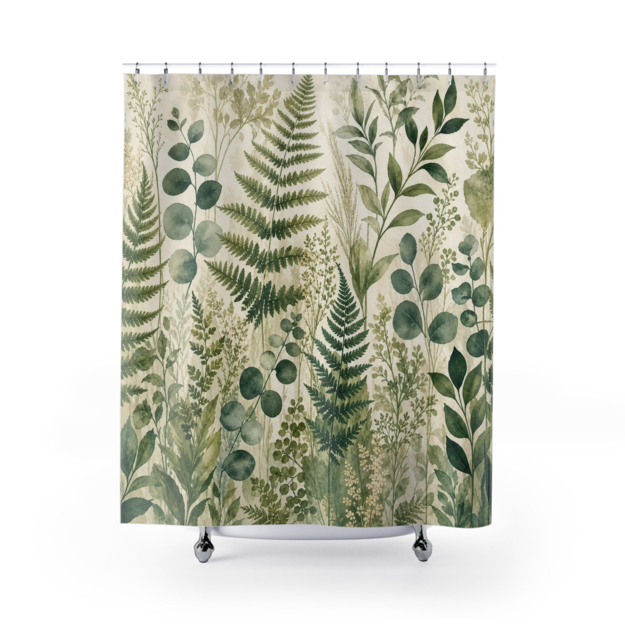 Fern Leaf Nature Shower Curtain
