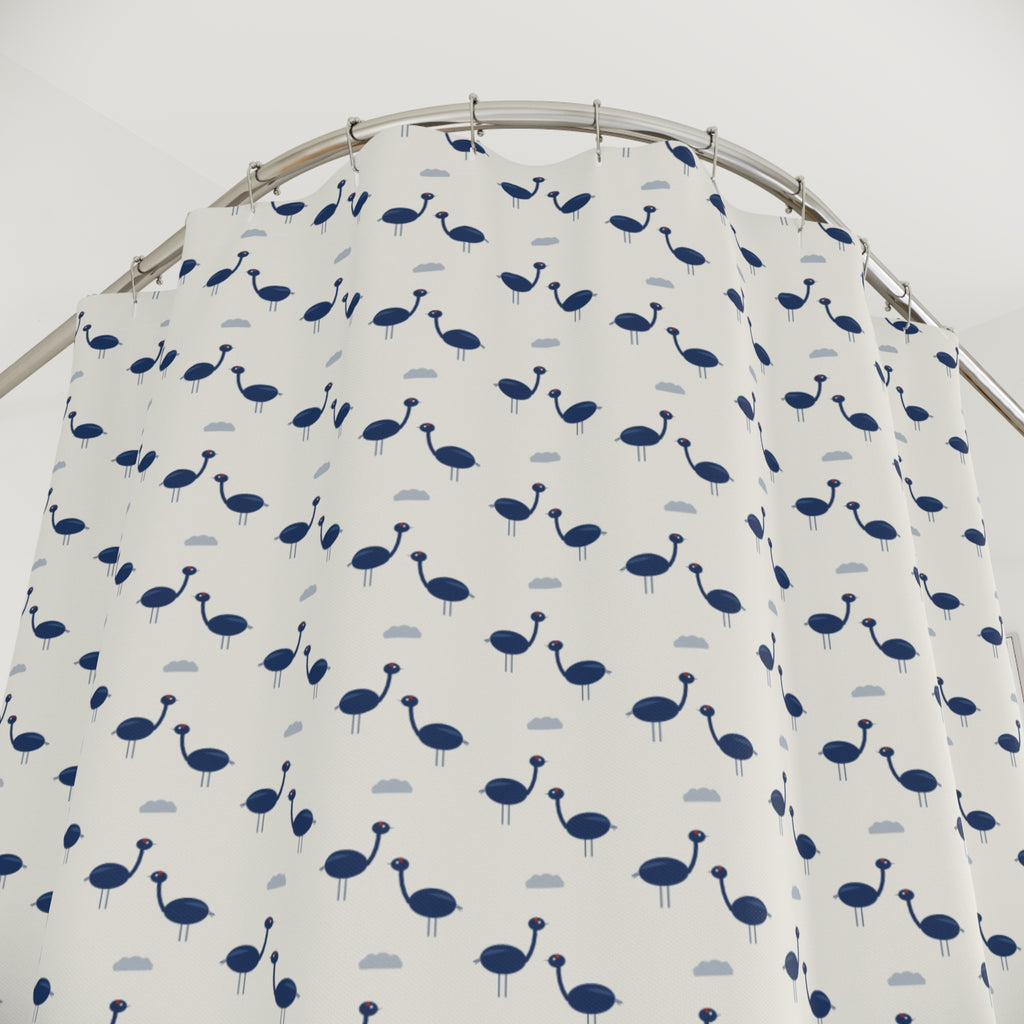 Chinoiserie Crane Shower Curtain – Blue & White