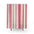 Rose Cream Brush Stripe Shower Curtain