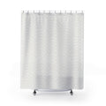 White Sashiko Wave Shower Curtain