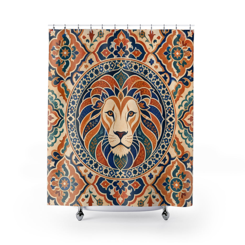 Moroccan Medallion Animal Portrait Shower Curtain