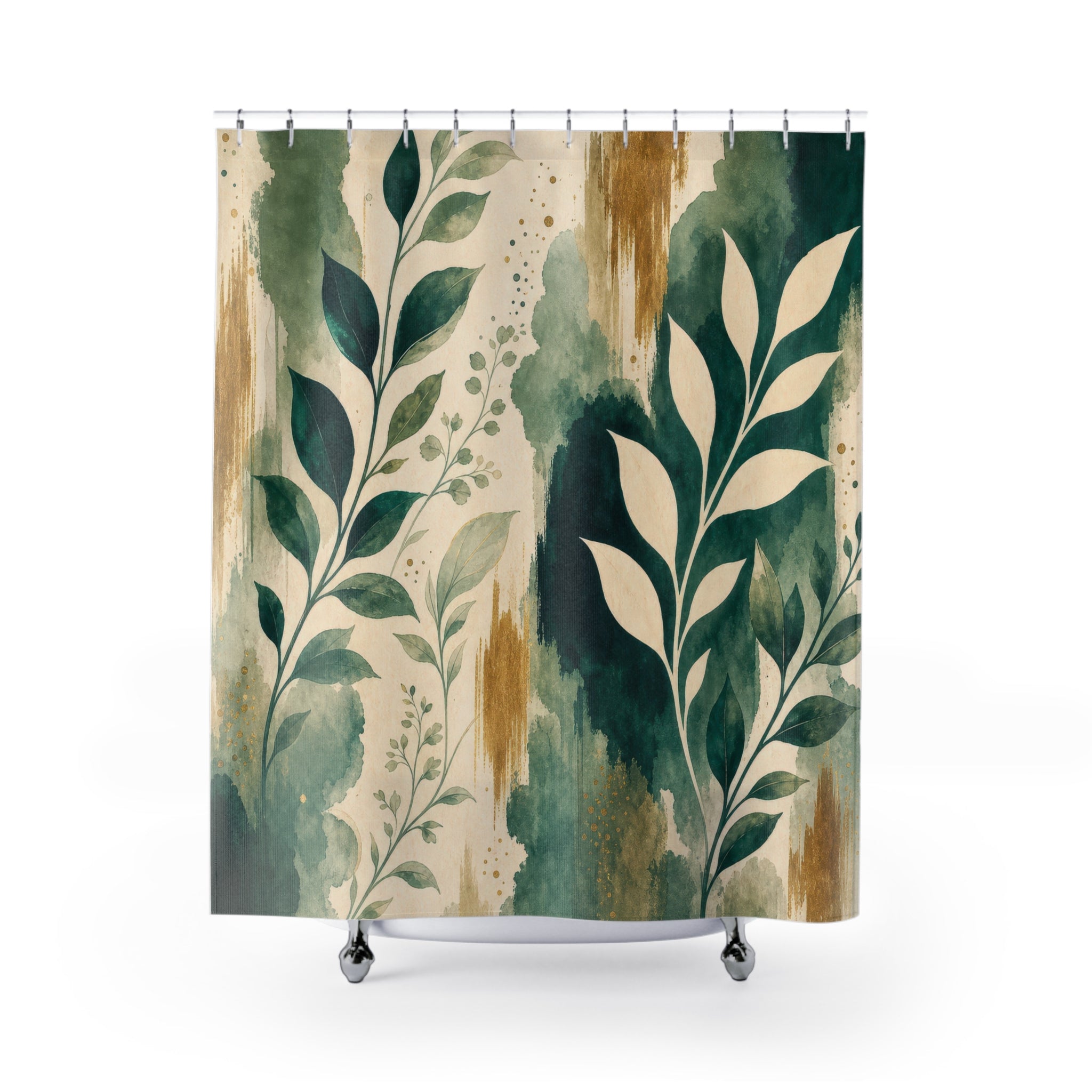 Dark Green Shower Curtain