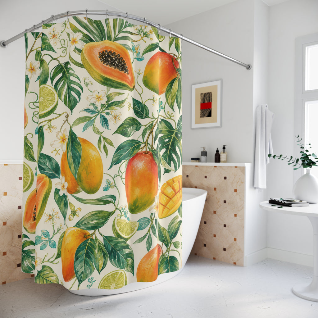 Papaya Citrus Shower Curtain