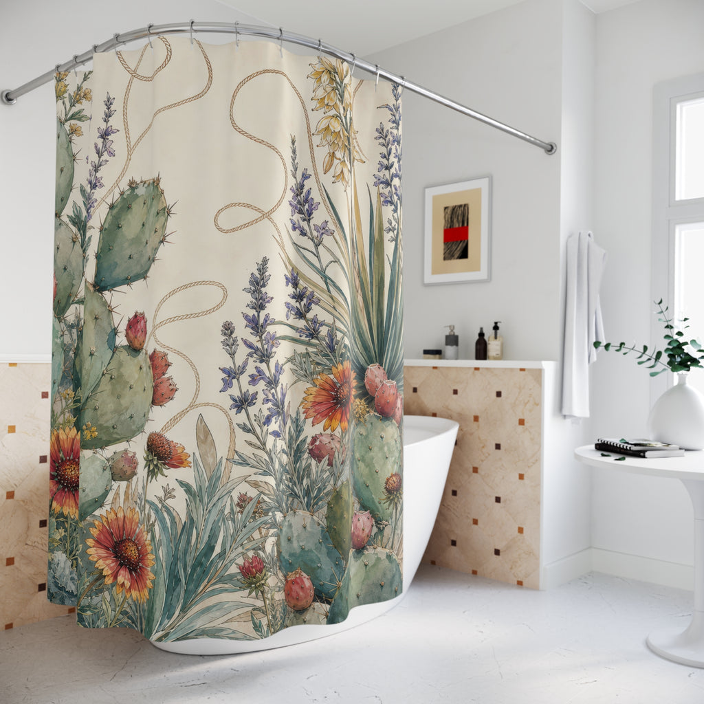 Sagebrush Ranch Botanical Western Shower Curtain