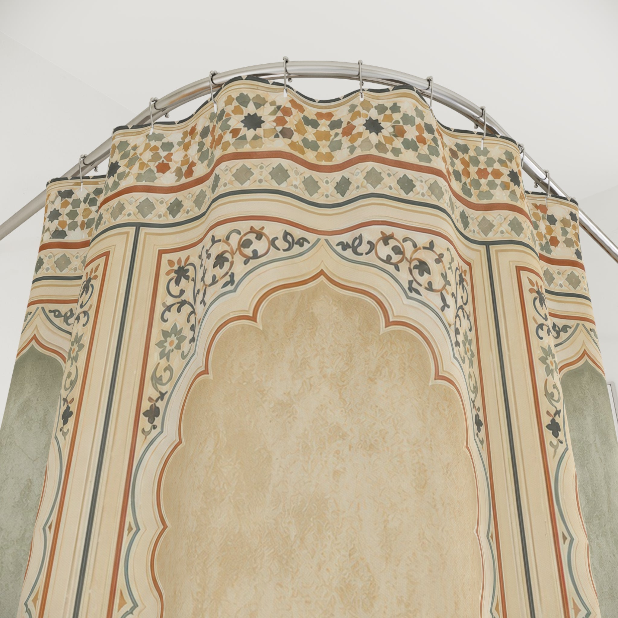 Sage Tile Shower Curtain