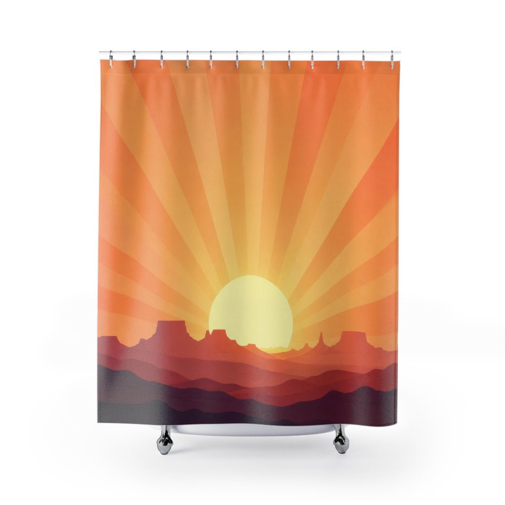 Desert Sunrise Mesa Shower Curtain