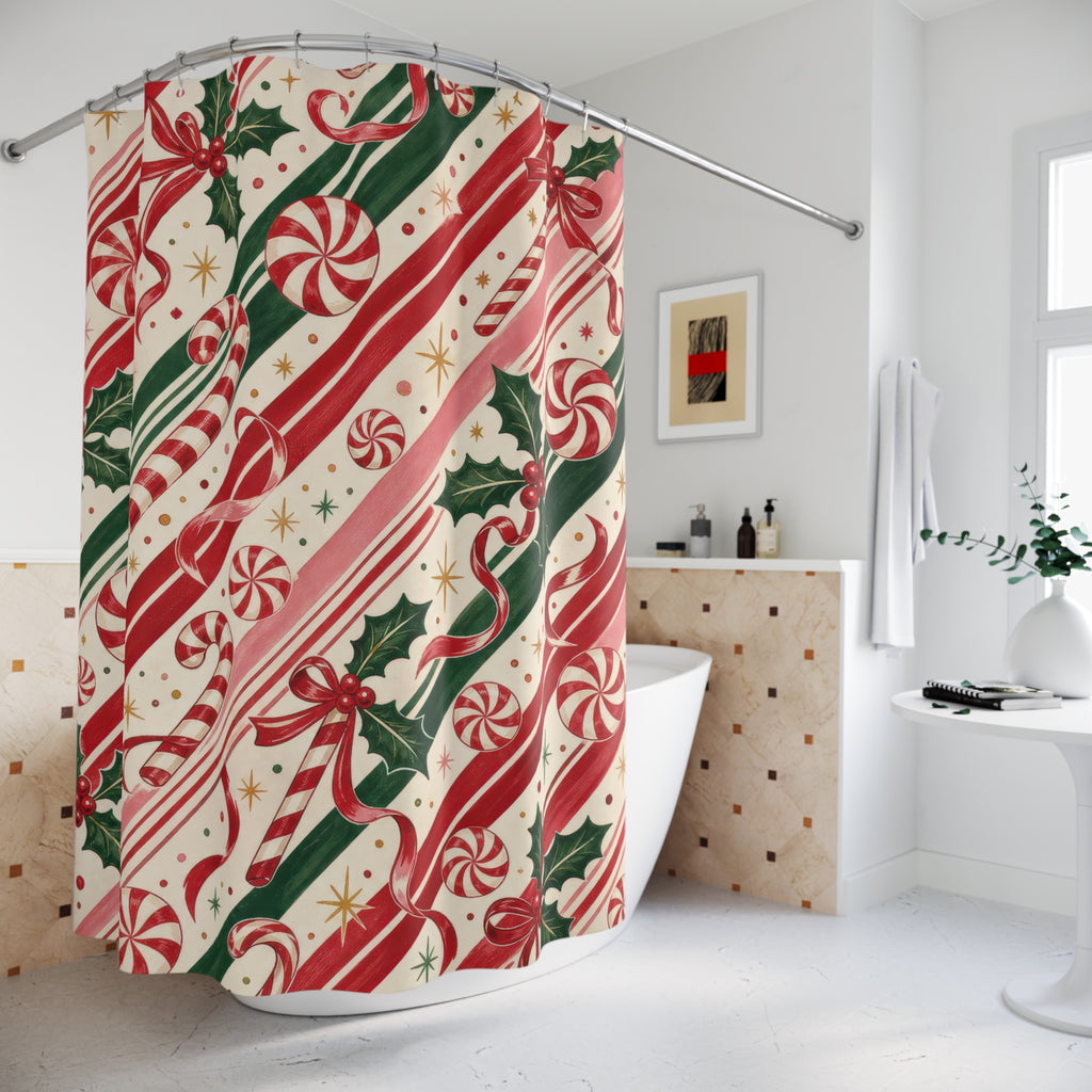 Candy Cane Stripe Shower Curtain