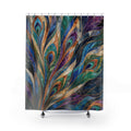 Prismatic Plume Mosaic Shower Curtain