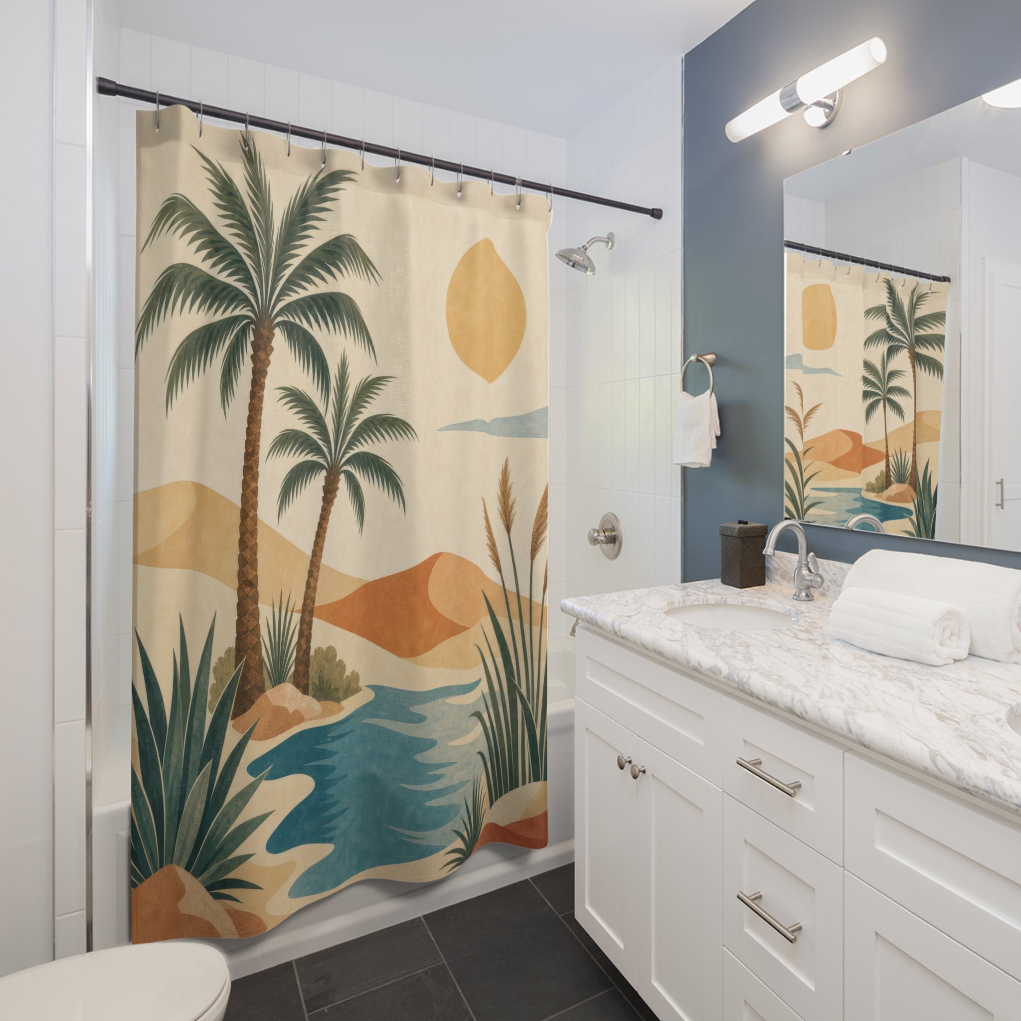 Oasis Desert Shower Curtain
