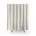 Black Pinstripe Shower Curtain, Black White Classic Bathroom Decor, Minimal Stripe Bath Curtain, Guest Bathroom Decor, Small Bathroom Decor