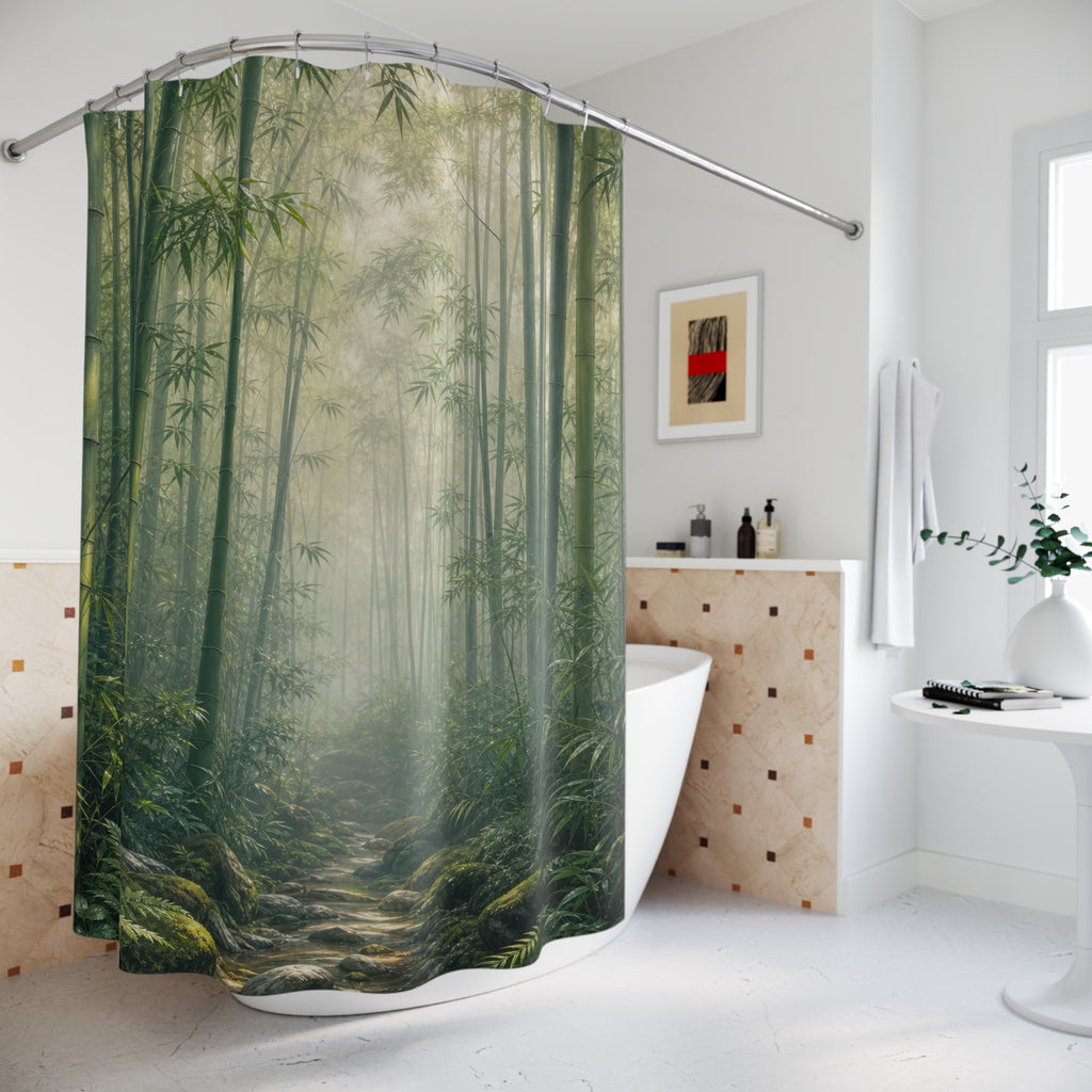 Misty Bamboo Forest Shower Curtain