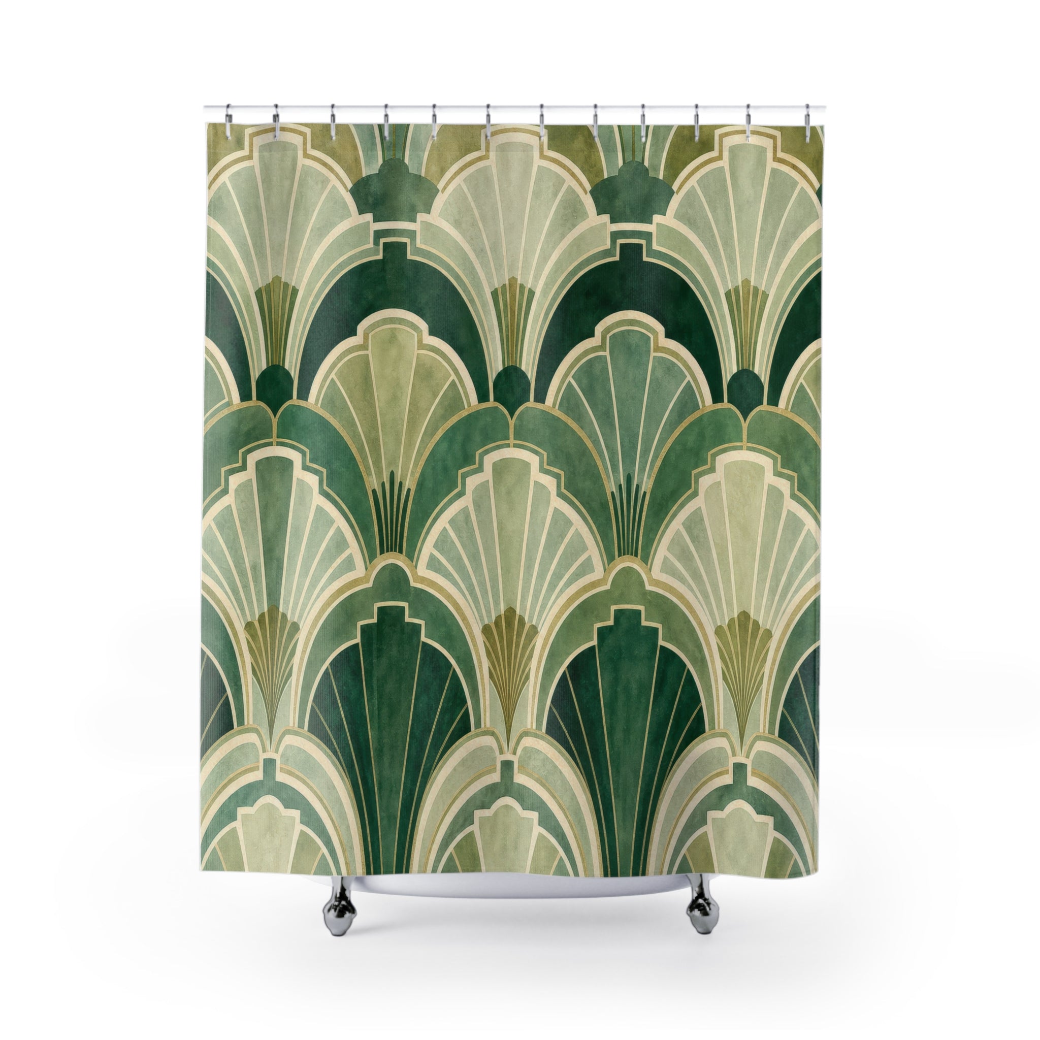 Art Deco Fan Shower Curtain