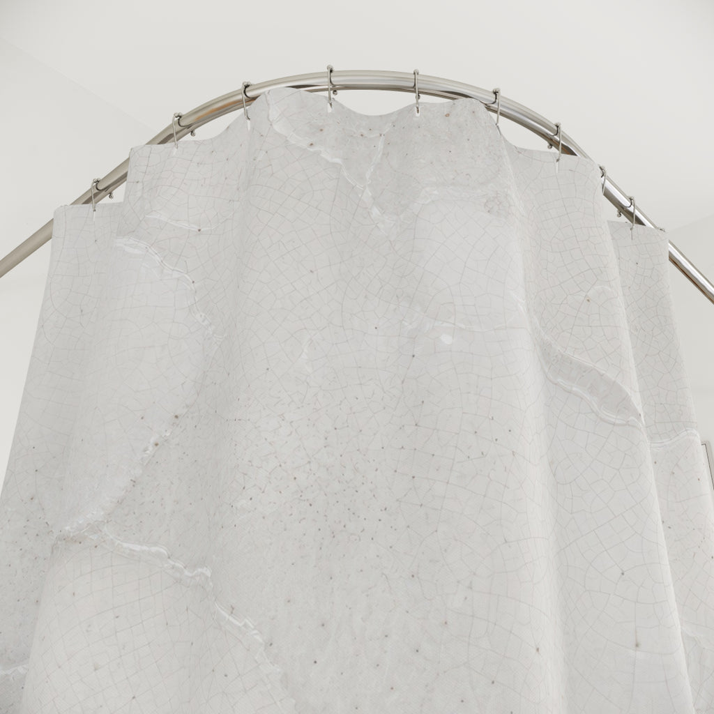 White Wabi Sabi Glaze Shower Curtain