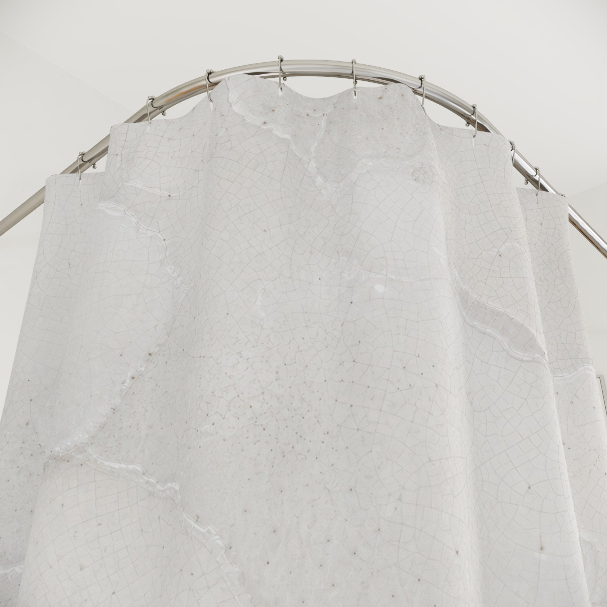 White Wabi Sabi Glaze Shower Curtain
