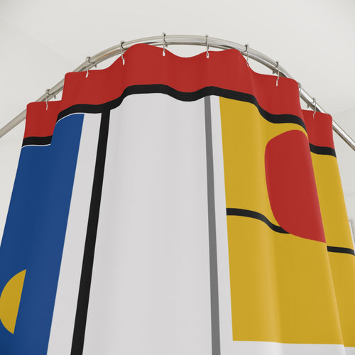 Bauhaus Color Block Shower Curtain