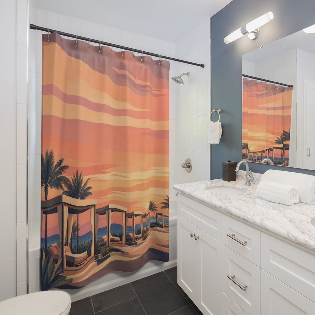 Resort Hotel Cabana Shower Curtain
