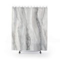 Grey White Marble Shower Curtain