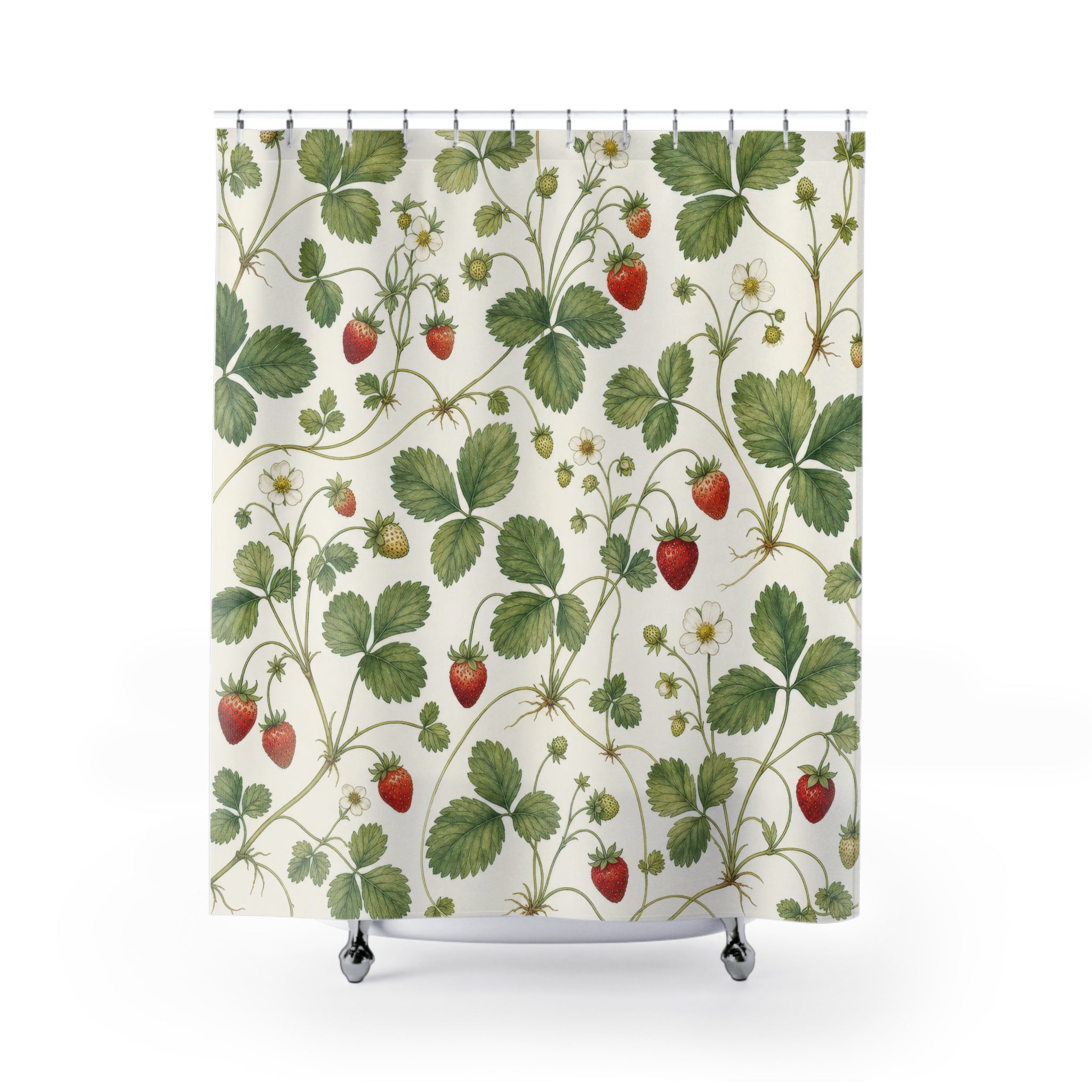 Wild Berry Botanical Plant Shower Curtain