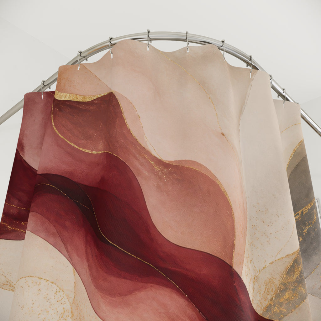 Elegant Abstract Marble Shower Curtain