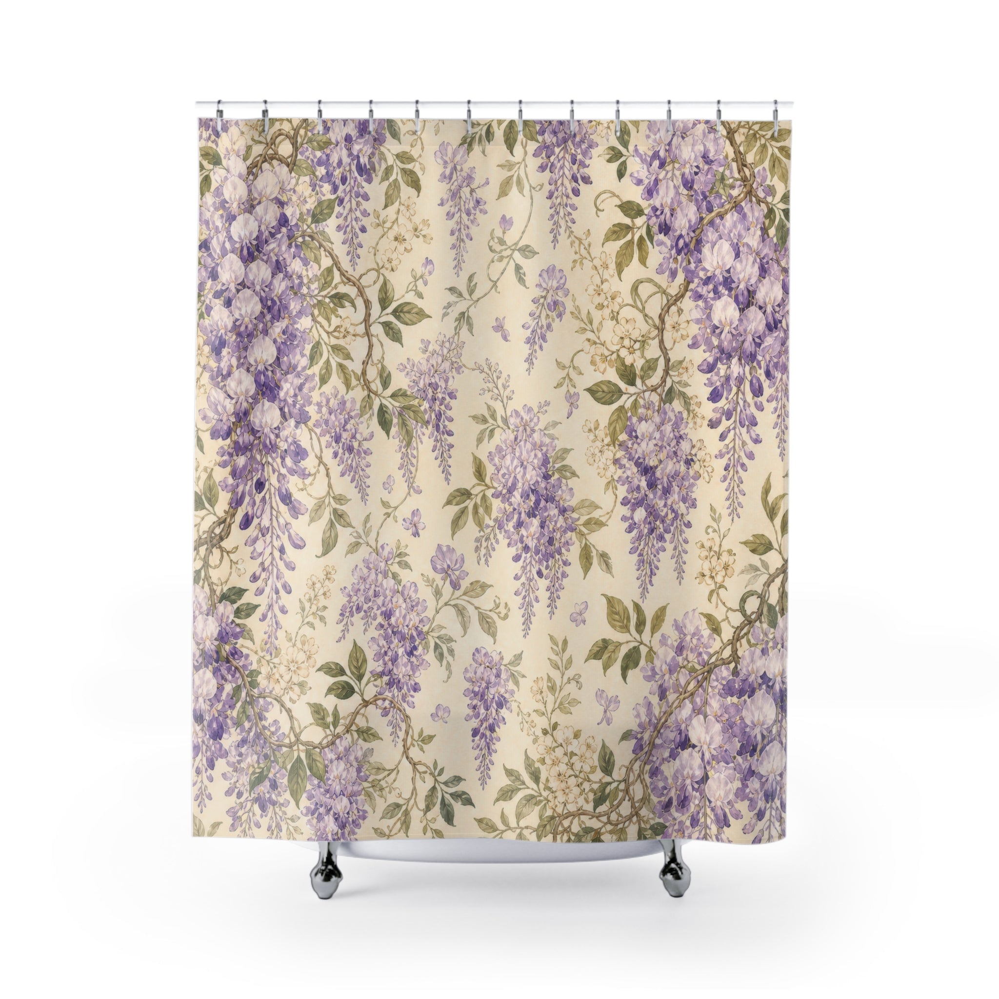 Wisteria Lavender Purple Floral Shower Curtain