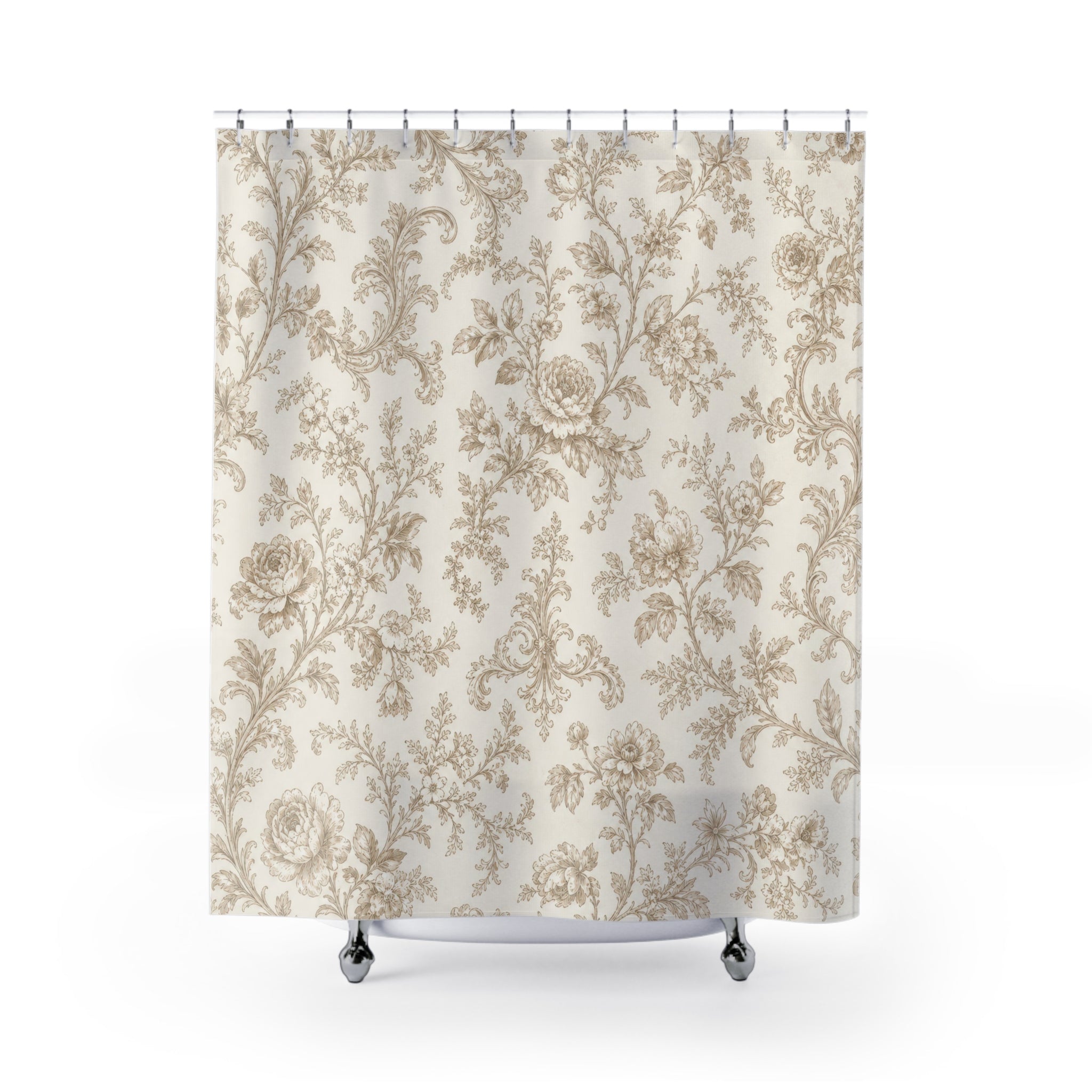 Toile Floral Vine Shower Curtain
